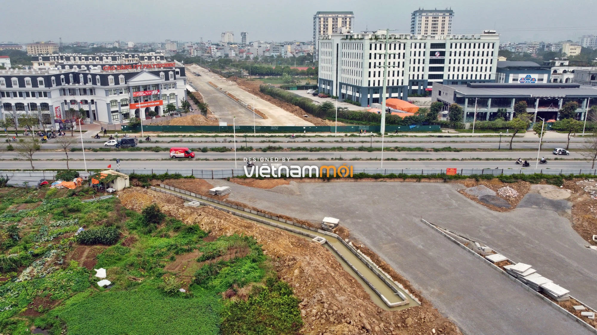 Đường đang mở theo quy hoạch ở Hà Nội: Toàn cảnh đường từ THCS Nam Từ Liêm đi QL32 - Ảnh 8. Đường đang mở theo quy hoạch ở Hà Nội: Toàn cảnh đường từ THCS Nam Từ Liêm đi QL32 - Ảnh 8.