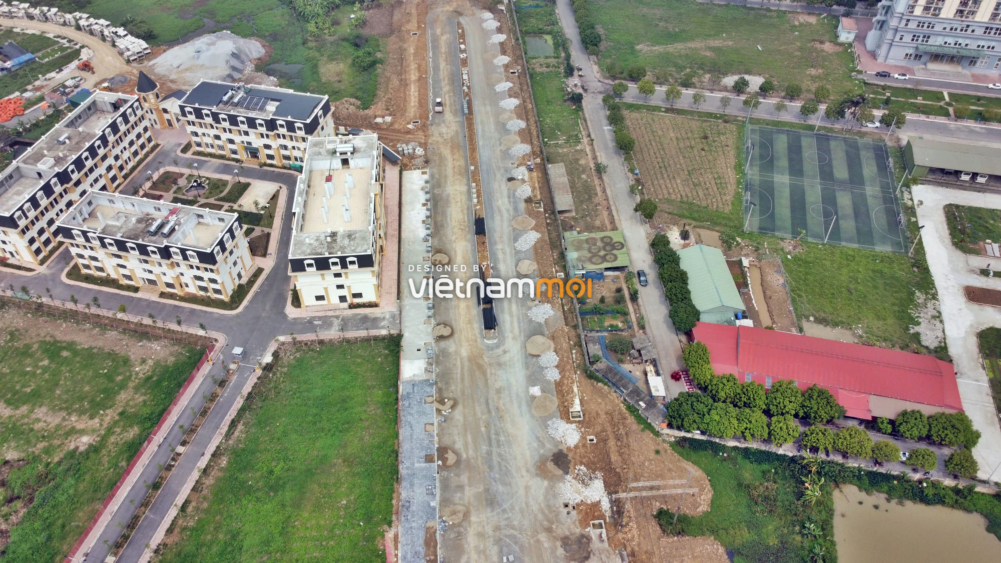 Đường đang mở theo quy hoạch ở Hà Nội: Toàn cảnh đường từ THCS Nam Từ Liêm đi QL32 - Ảnh 13. Đường đang mở theo quy hoạch ở Hà Nội: Toàn cảnh đường từ THCS Nam Từ Liêm đi QL32 - Ảnh 13.