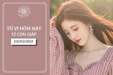 Tử vi hàng ngày hôm nay 24/3 của 12 con giáp: Thân dễ mắc sai sót, Dậu có tin vui chuyện tiền bạc