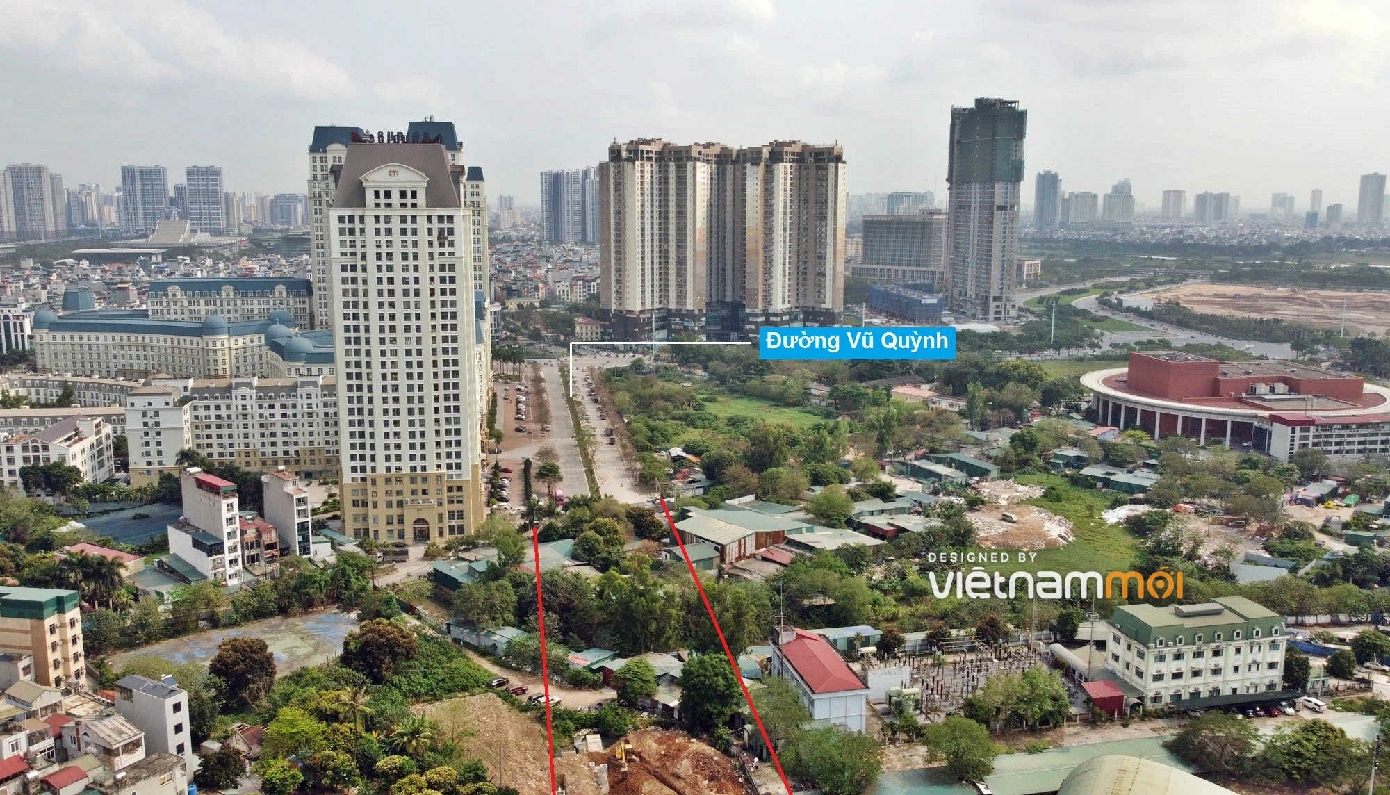 Toàn cảnh đường từ Vũ Quỳnh đến Lê Đức Thọ - Phạm Hùng đang mở theo quy hoạch ở Hà Nội - Ảnh 1. Toàn cảnh đường từ Vũ Quỳnh đến Lê Đức Thọ - Phạm Hùng đang mở theo quy hoạch ở Hà Nội - Ảnh 1.