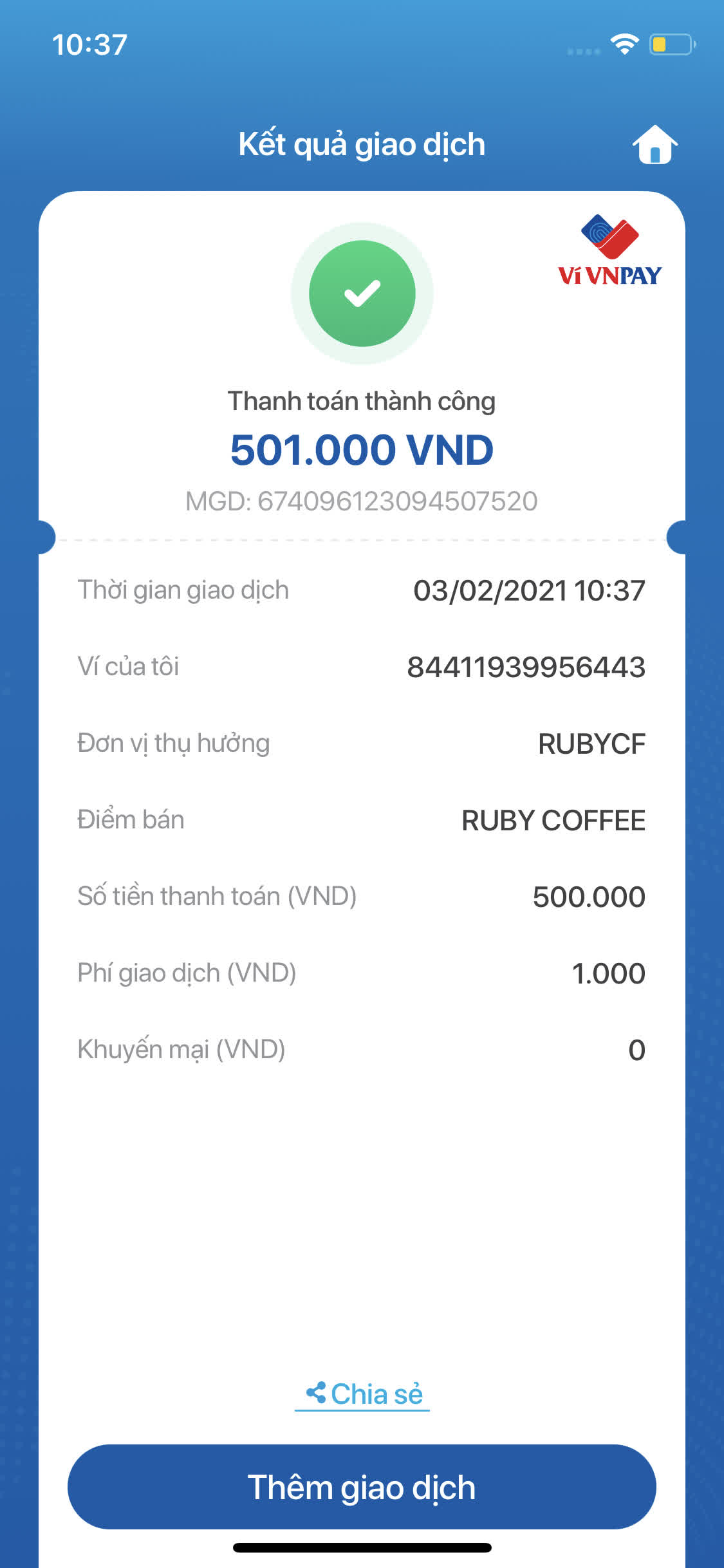 Hướng dẫn cách sử dụng ví điện tử VNPAY QR - Ảnh 6. Hướng dẫn cách sử dụng ví điện tử VNPAY QR - Ảnh 6.