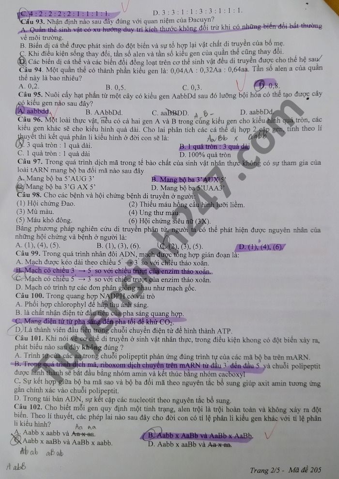 Đề thi thử THPT quốc gia 2021 môn Sinh học trường THPT Phan Ngọc Hiển (có đáp án chi tiết) - Ảnh 2. Đề thi thử THPT quốc gia 2021 môn Sinh học trường THPT Phan Ngọc Hiển (có đáp án chi tiết) - Ảnh 2.