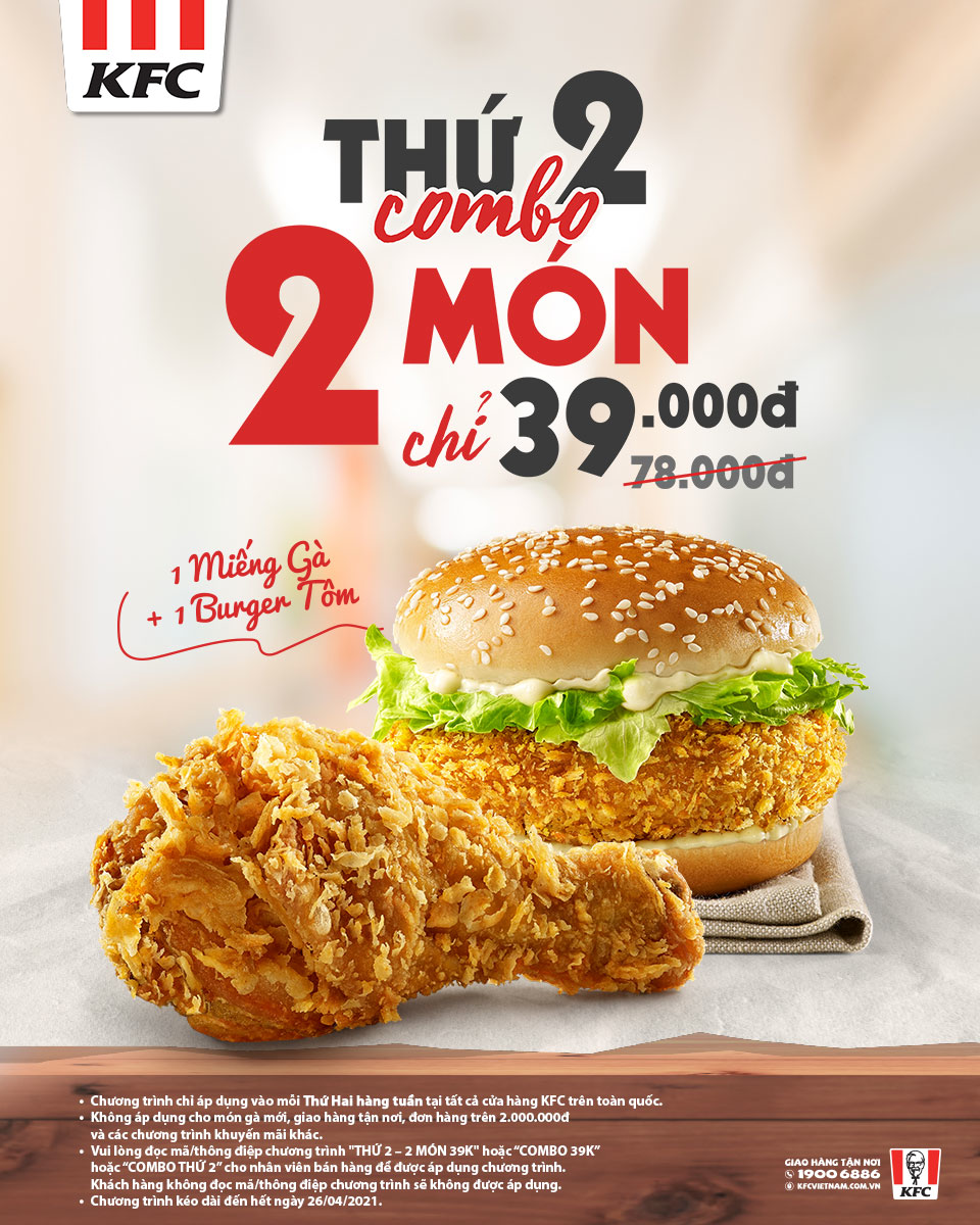 Khuyến mãi ăn uống tuần này (8/3-14/3): KFC giảm đến 50%, The Coffee House ‘Mua 1 tặng 1’ - Ảnh 2. Khuyến mãi ăn uống tuần này (8/3-14/3): KFC giảm đến 50%, The Coffee House ‘Mua 1 tặng 1’ - Ảnh 2.