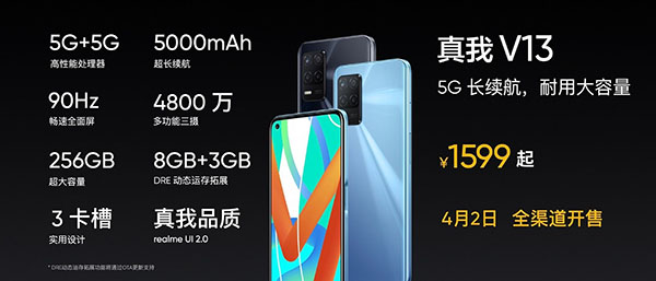 Realme V13 5G ra mắt: Màn hình 90Hz, Dimensity 700, camera 48MP - Ảnh 2. Realme V13 5G ra mắt: Màn hình 90Hz, Dimensity 700, camera 48MP - Ảnh 2.