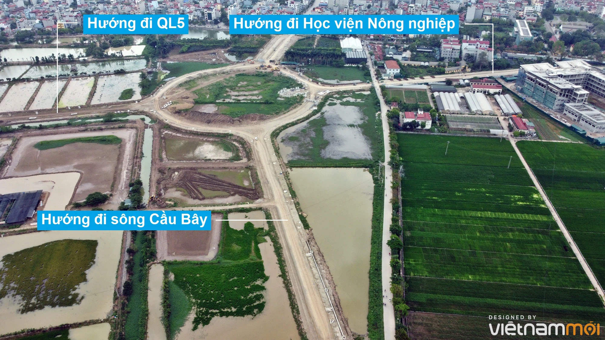 Toàn cảnh đường từ Kiêu Kỵ đến sông Cầu Bây qua Vinhomes Ocean Park đang mở theo quy hoạch ở Hà Nội - Ảnh 13. Toàn cảnh đường từ Kiêu Kỵ đến sông Cầu Bây qua Vinhomes Ocean Park đang mở theo quy hoạch ở Hà Nội - Ảnh 13.