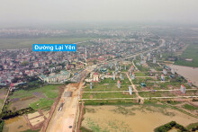 Toàn cảnh đường Lại Yên - Vân Canh đang mở theo quy hoạch ở Hà Nội