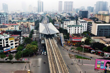 Hình ảnh đường sắt Nhổn - ga Hà Nội thêm lần lỡ hẹn vận hành đoạn trên cao