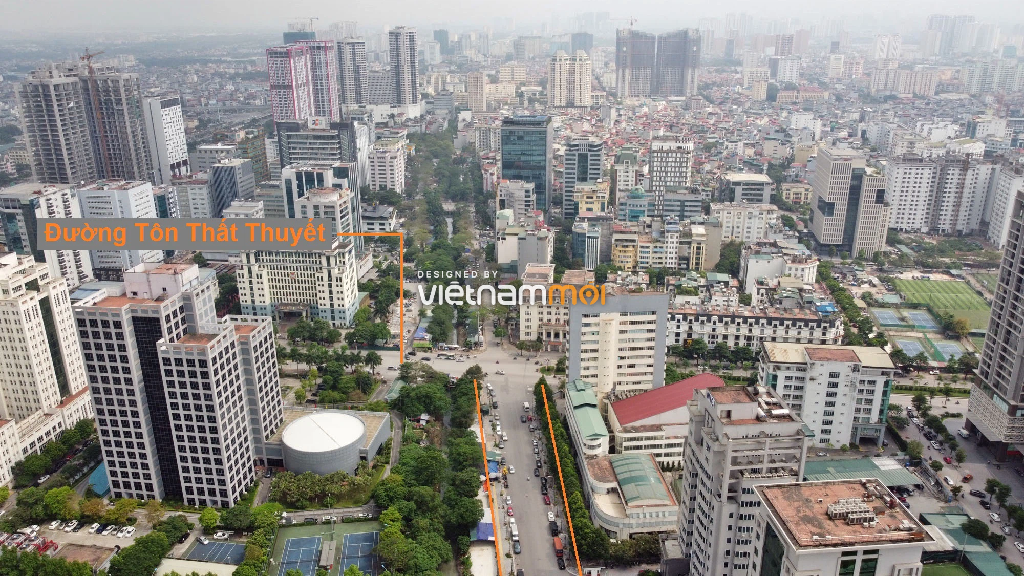 Toàn cảnh đường nối Tôn Thất Thuyết - Dương Đình Nghệ qua trụ sở Viettel đang mở theo quy hoạch ở Hà Nội - Ảnh 3.