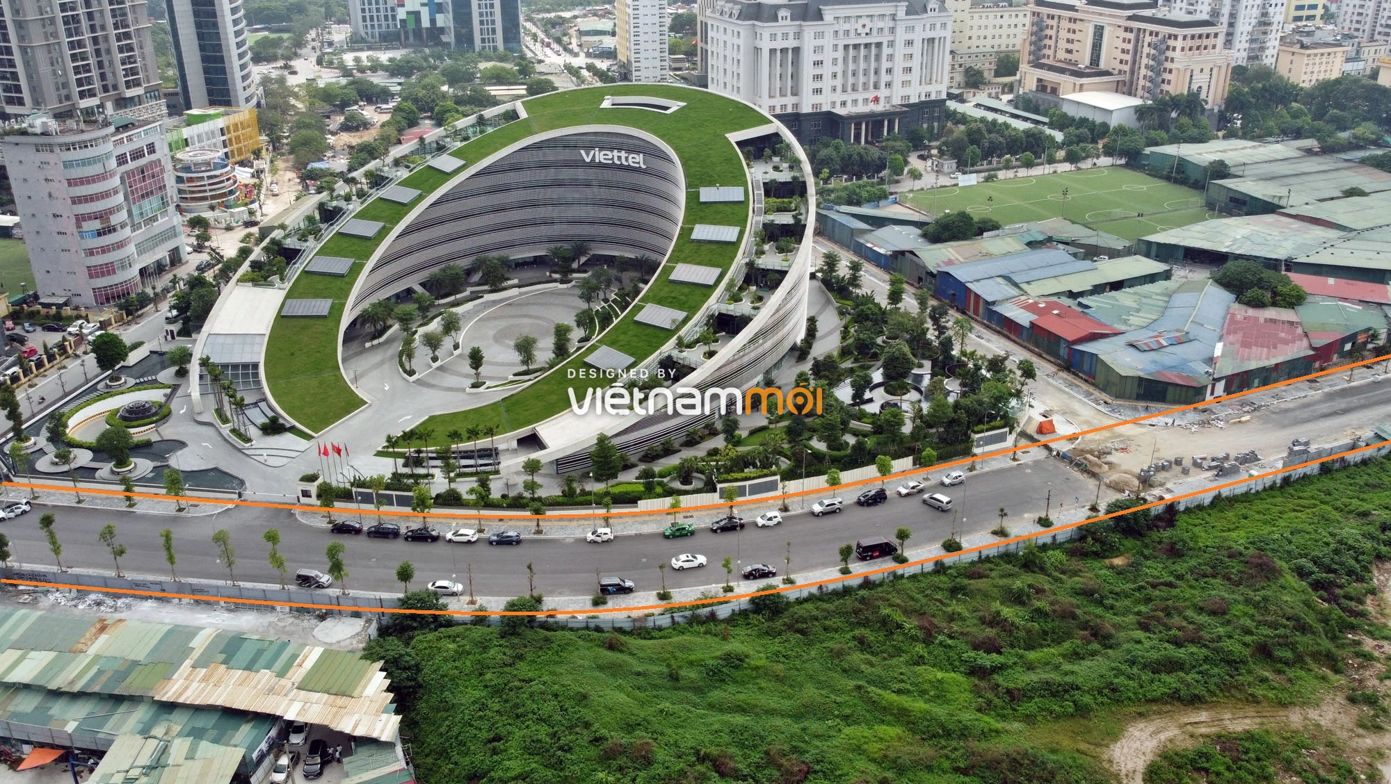 Toàn cảnh đường nối Tôn Thất Thuyết - Dương Đình Nghệ qua trụ sở Viettel đang mở theo quy hoạch ở Hà Nội - Ảnh 11.