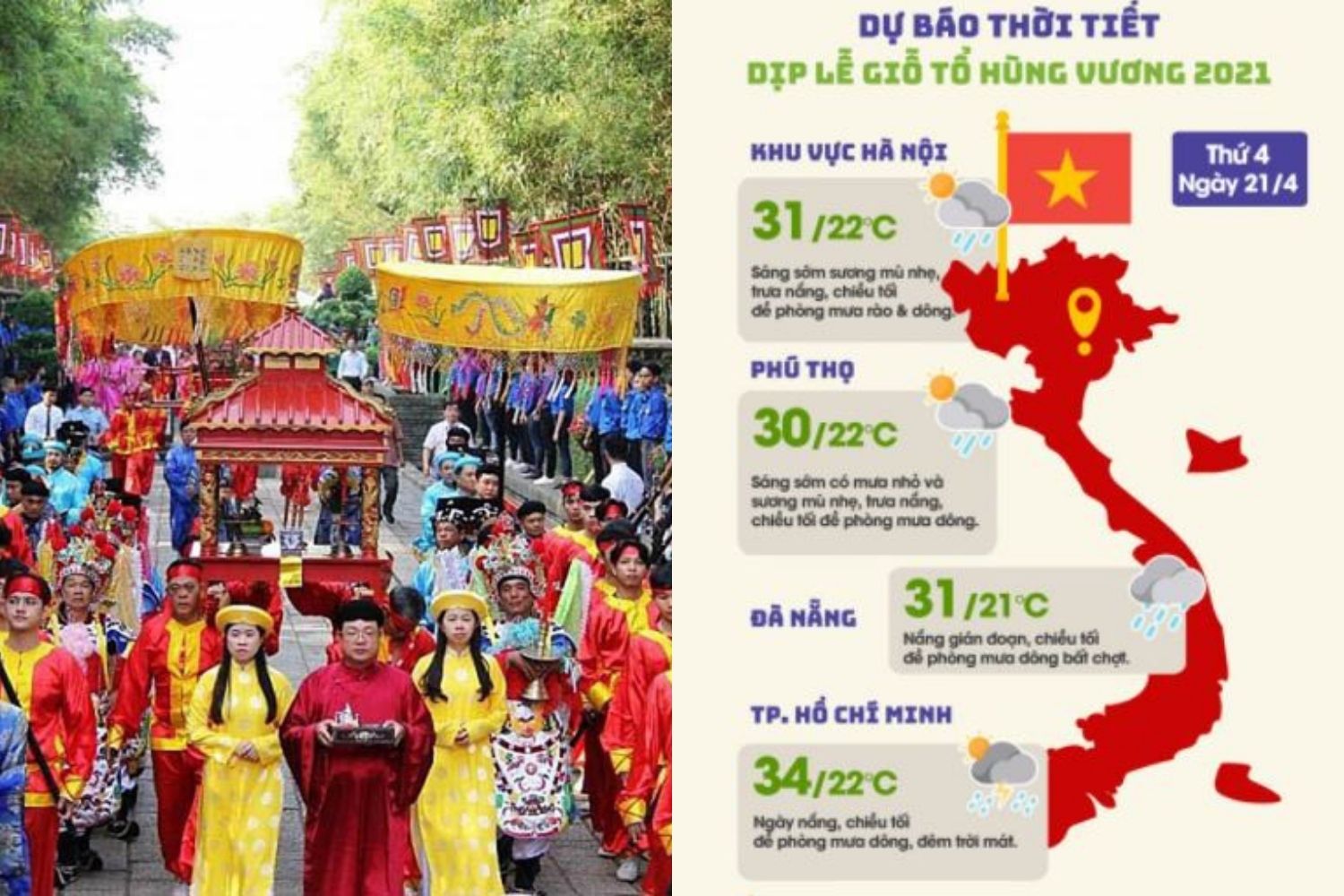 Dự báo thời tiết ngày Giỗ tổ Hùng Vương 2021 - Ảnh 1. Dự báo thời tiết ngày Giỗ tổ Hùng Vương 2021 - Ảnh 1.