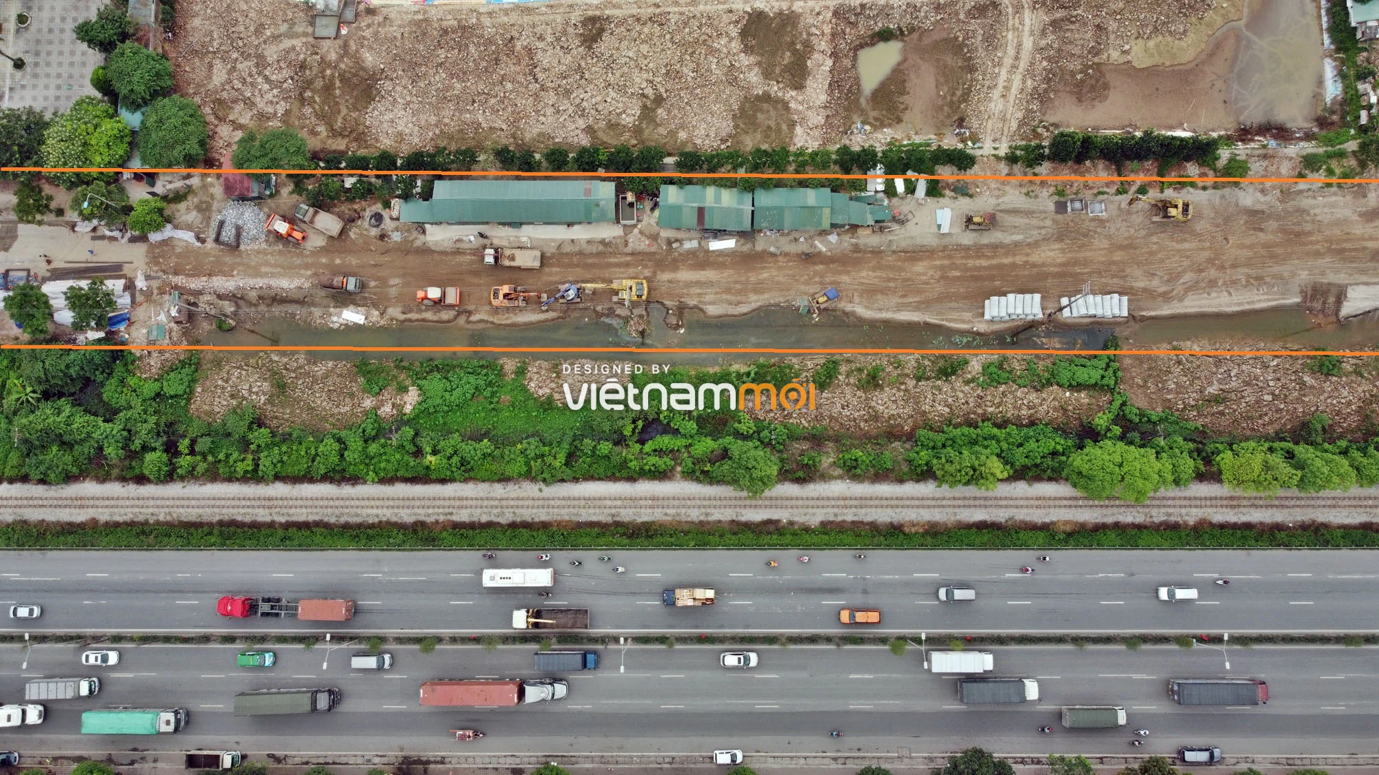 Toàn cảnh tuyến đường gom từ cầu Thanh Trì đến cầu vượt Phú Thị đang mở theo quy hoạch ở Hà Nội - Ảnh 9. Toàn cảnh tuyến đường gom từ cầu Thanh Trì đến cầu vượt Phú Thị đang mở theo quy hoạch ở Hà Nội - Ảnh 9.