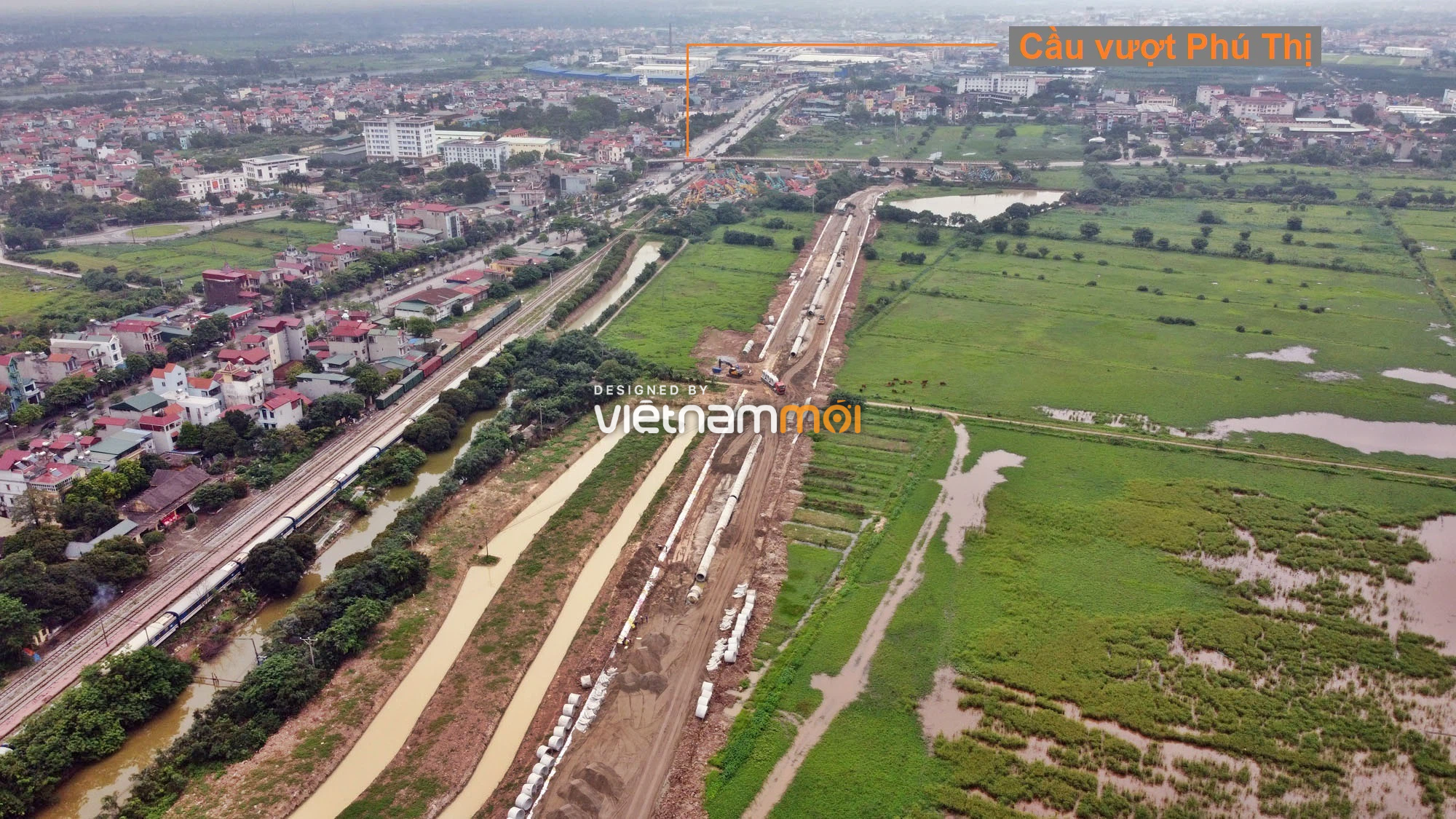 Toàn cảnh tuyến đường gom từ cầu Thanh Trì đến cầu vượt Phú Thị đang mở theo quy hoạch ở Hà Nội - Ảnh 16. Toàn cảnh tuyến đường gom từ cầu Thanh Trì đến cầu vượt Phú Thị đang mở theo quy hoạch ở Hà Nội - Ảnh 16.