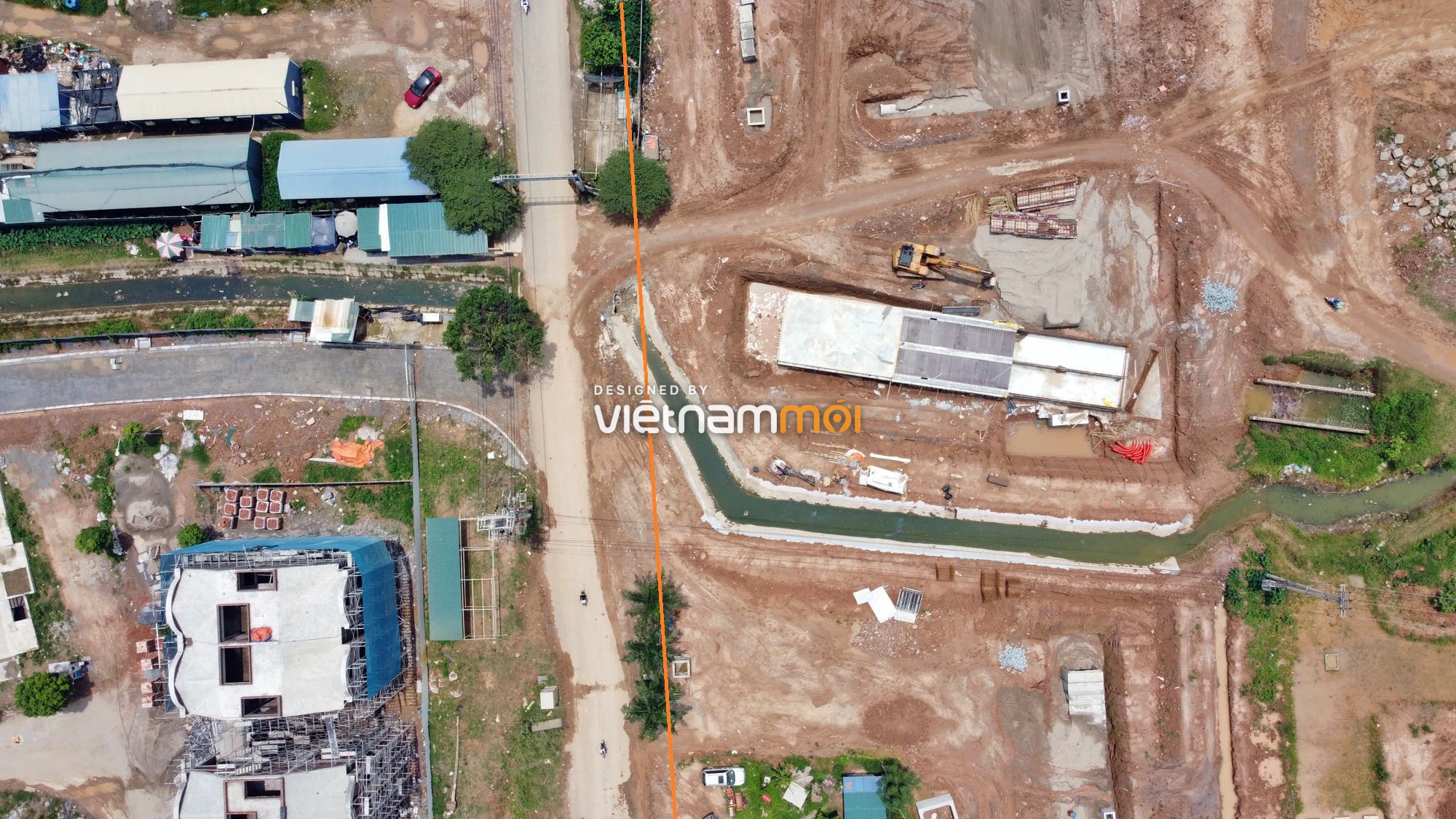 Toàn cảnh đường nối Đại lộ Thăng Long - tỉnh lộ 423 qua KĐT Nam An Khánh đang mở theo quy hoạch ở Hà Nội - Ảnh 7.