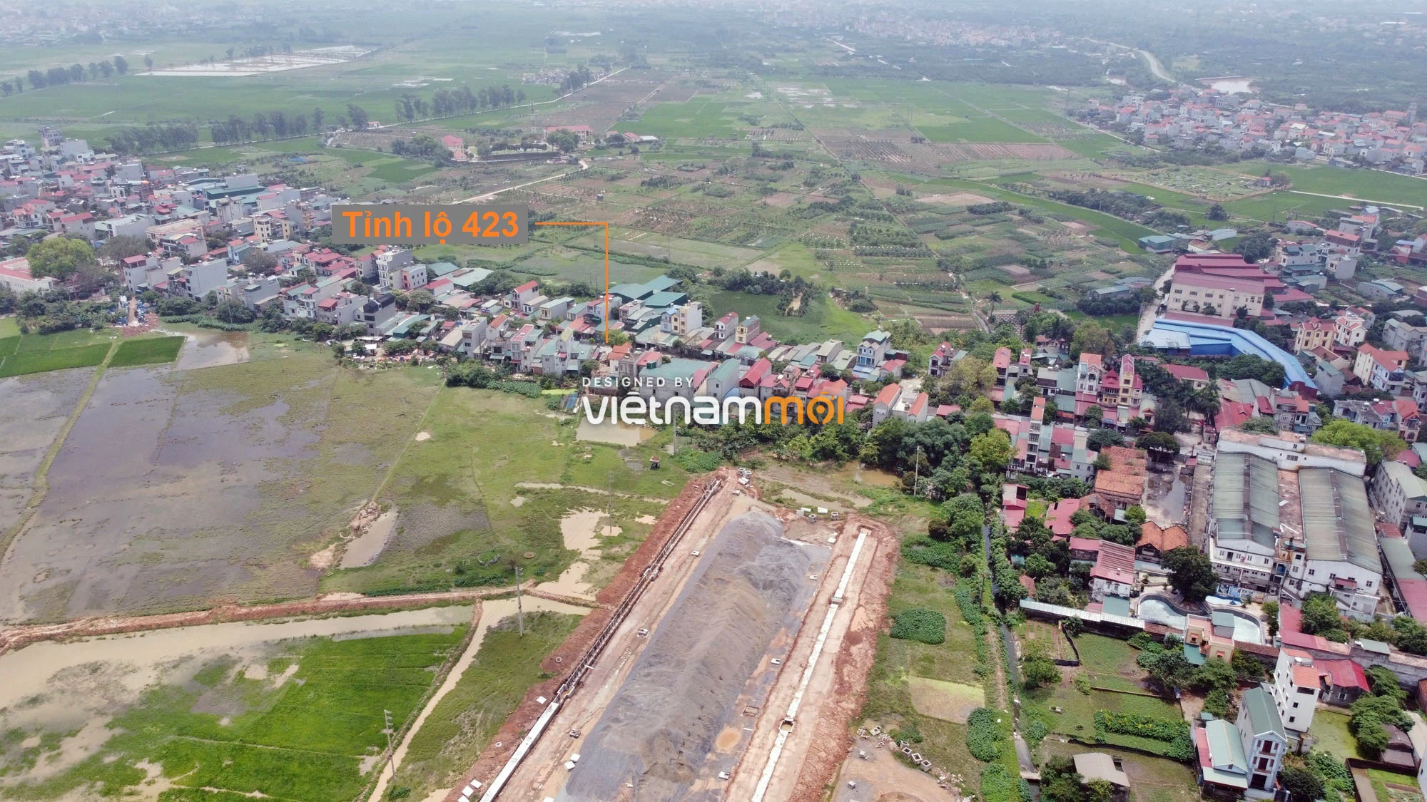 Toàn cảnh đường nối Đại lộ Thăng Long - tỉnh lộ 423 qua KĐT Nam An Khánh đang mở theo quy hoạch ở Hà Nội - Ảnh 14.
