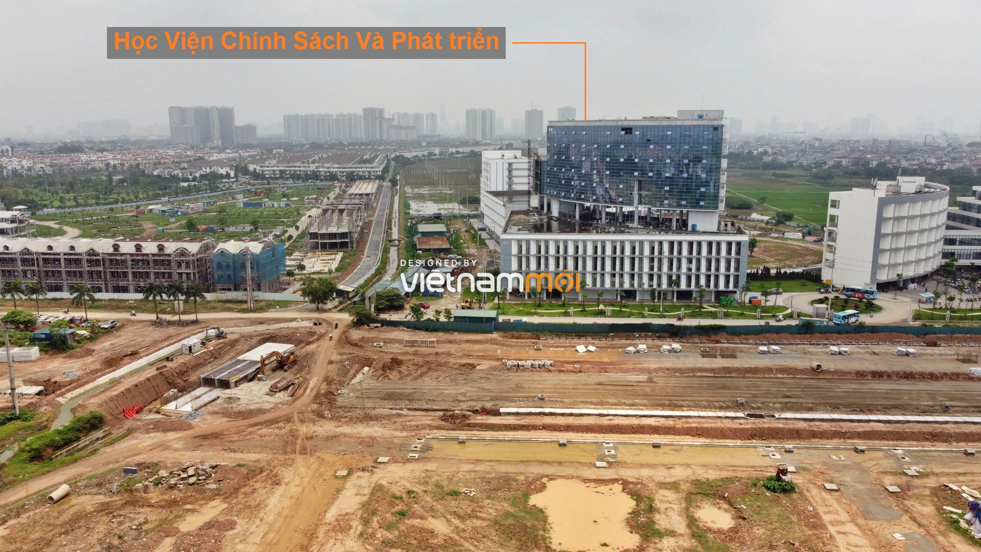 Toàn cảnh đường nối Đại lộ Thăng Long - tỉnh lộ 423 qua KĐT Nam An Khánh đang mở theo quy hoạch ở Hà Nội - Ảnh 18.