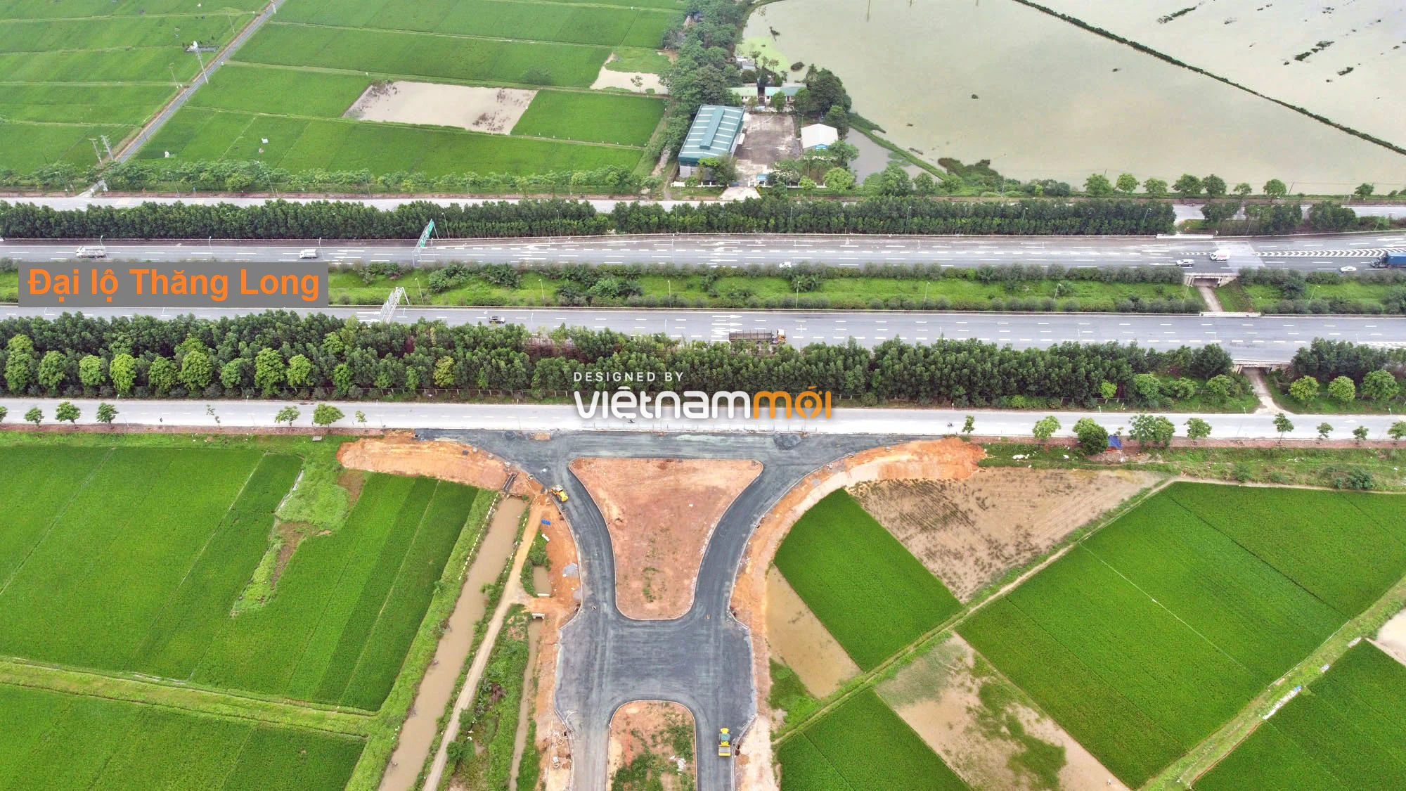 Toàn cảnh đường trục chính Bắc - Nam KĐT Quốc Oai kéo dài đang mở theo quy hoạch ở Hà Nội - Ảnh 2. Toàn cảnh đường trục chính Bắc - Nam KĐT Quốc Oai kéo dài đang mở theo quy hoạch ở Hà Nội - Ảnh 2.