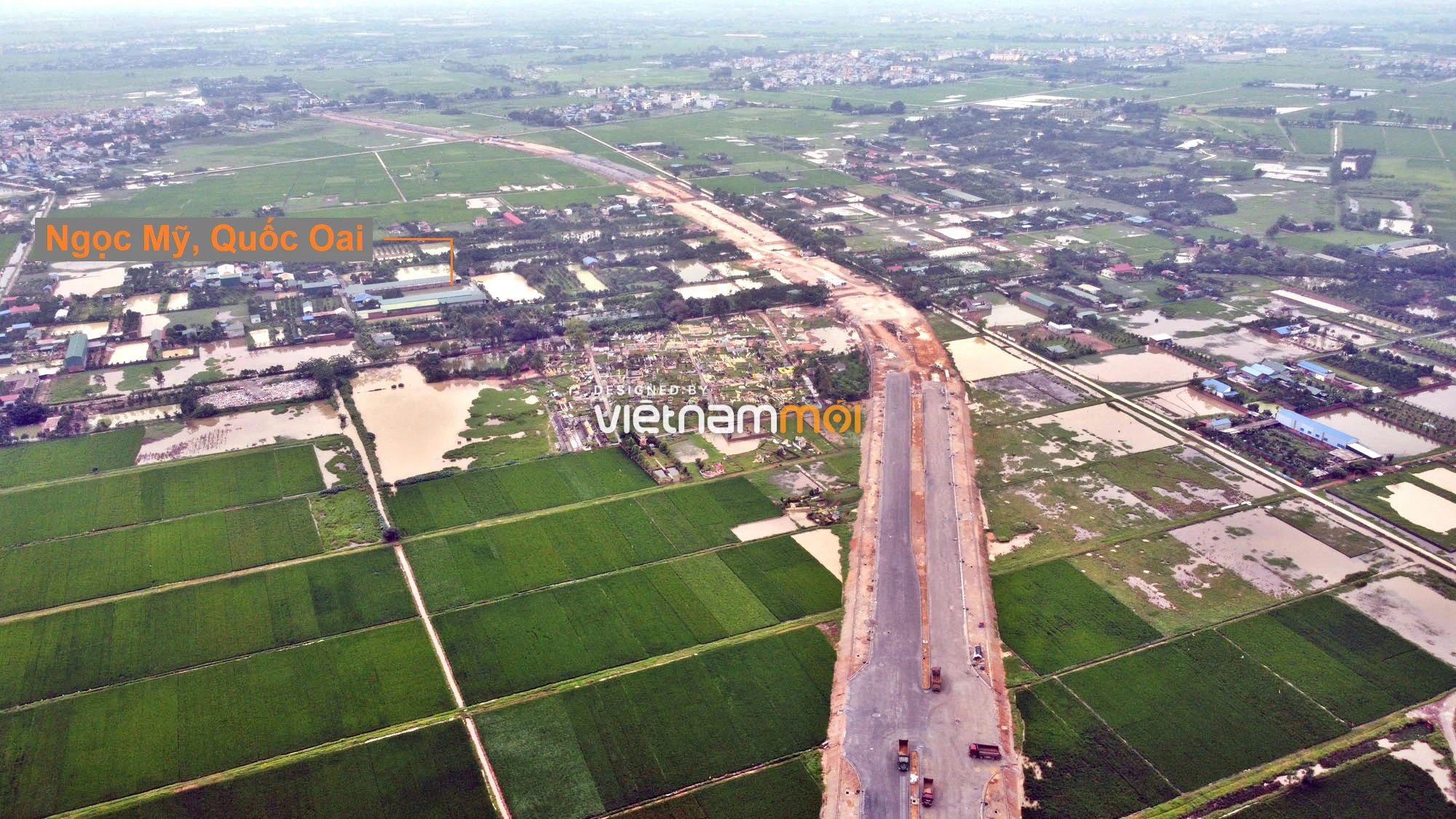 Toàn cảnh đường trục chính Bắc - Nam KĐT Quốc Oai kéo dài đang mở theo quy hoạch ở Hà Nội - Ảnh 5. Toàn cảnh đường trục chính Bắc - Nam KĐT Quốc Oai kéo dài đang mở theo quy hoạch ở Hà Nội - Ảnh 5.