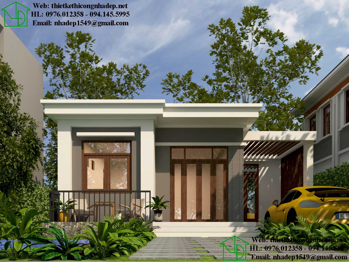 Tham khảo một số mẫu nhà cấp 4 chữ L mái bằng hiện đại và tiện nghi - Ảnh 1.