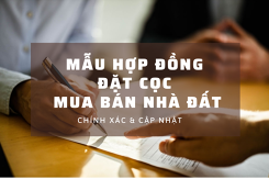 Tham khảo mẫu hợp đồng đặt cọc mua bán nhà đất mới nhất 2021