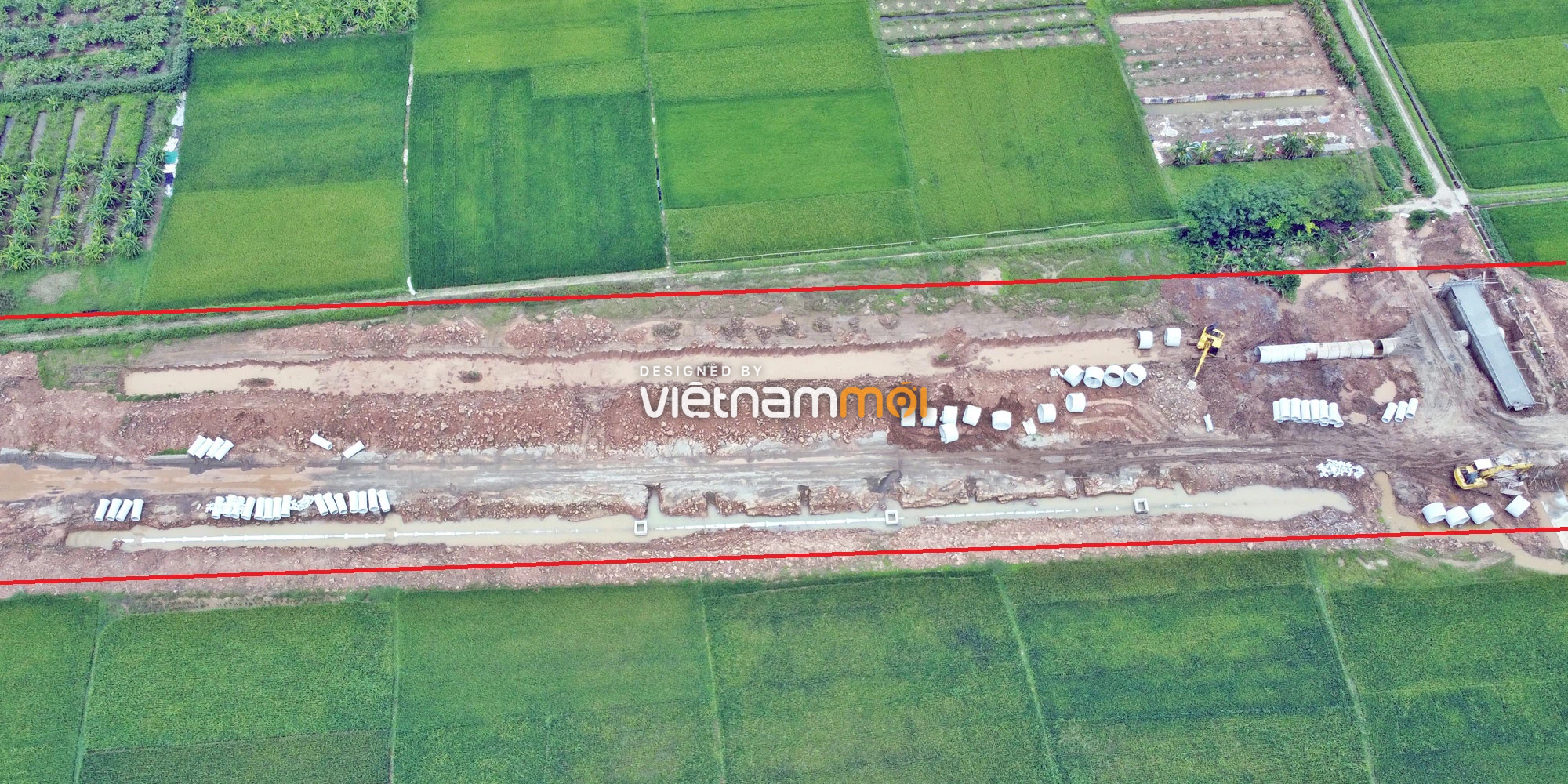 Toàn cảnh đường Liên khu vực 1 từ Đức Thượng đến Song Phương đang mở theo quy hoạch ở Hà Nội - Ảnh 3.