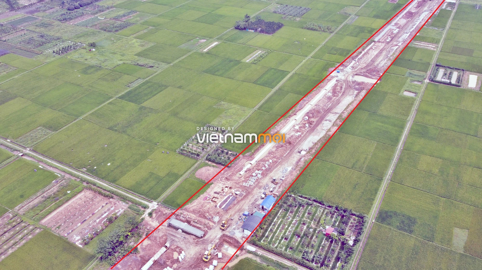 Toàn cảnh đường Liên khu vực 1 từ Đức Thượng đến Song Phương đang mở theo quy hoạch ở Hà Nội - Ảnh 4.