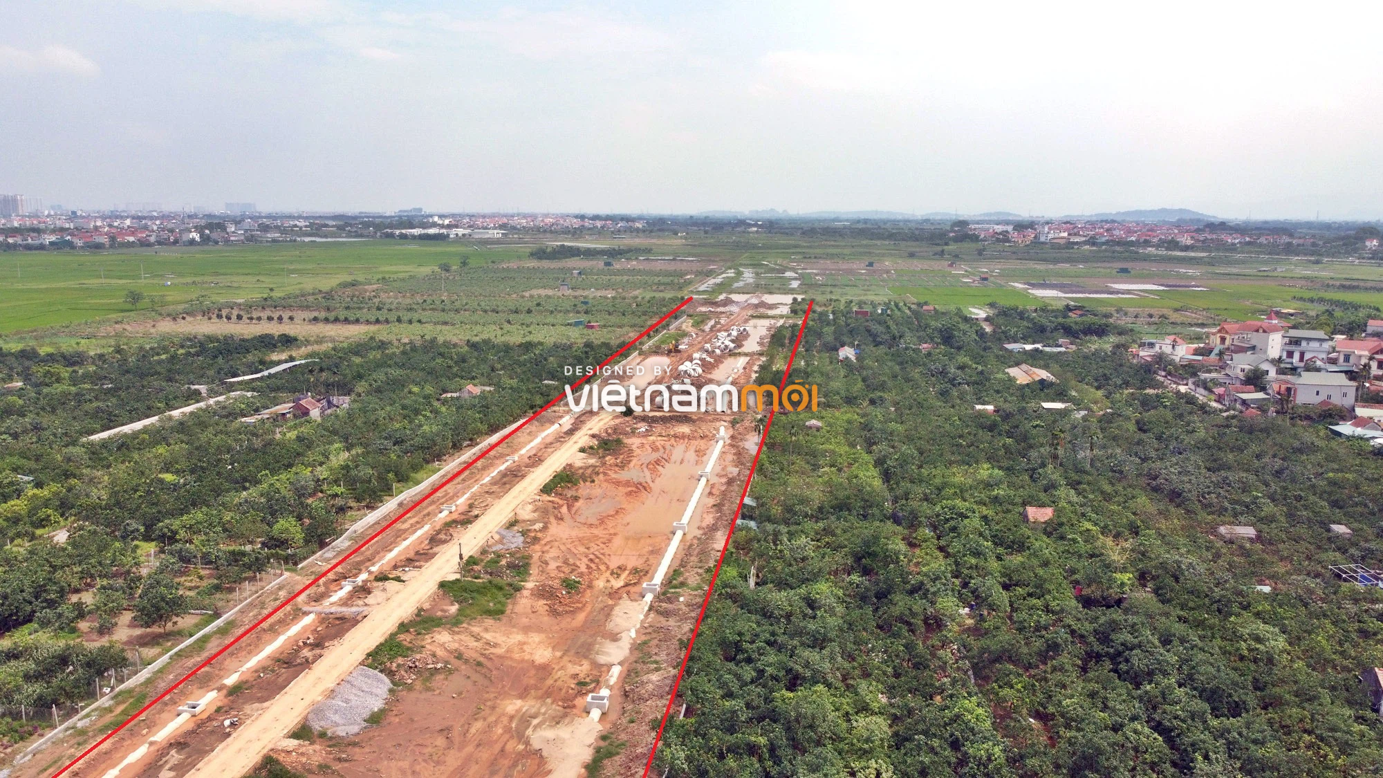 Toàn cảnh đường Liên khu vực 1 từ Đức Thượng đến Song Phương đang mở theo quy hoạch ở Hà Nội - Ảnh 12.