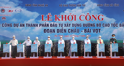 Khởi công cao tốc Diễn Châu - Bãi Vọt qua Nghệ An và Hà Tĩnh hơn 11.000 tỷ đồng - Ảnh 1. Khởi công cao tốc Diễn Châu - Bãi Vọt qua Nghệ An và Hà Tĩnh hơn 11.000 tỷ đồng - Ảnh 1.