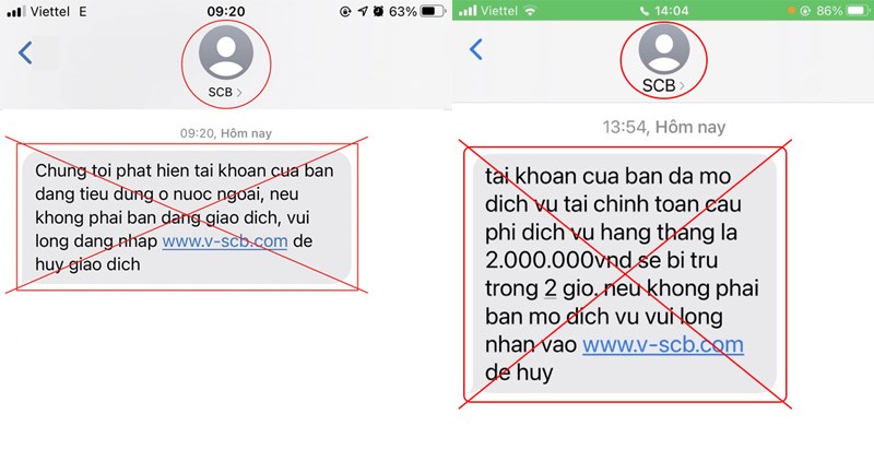 SCB cảnh báo tin nhắn mạo danh lừa đảo chiếm đoạt tiền - Ảnh 2. SCB cảnh báo tin nhắn mạo danh lừa đảo chiếm đoạt tiền - Ảnh 2.