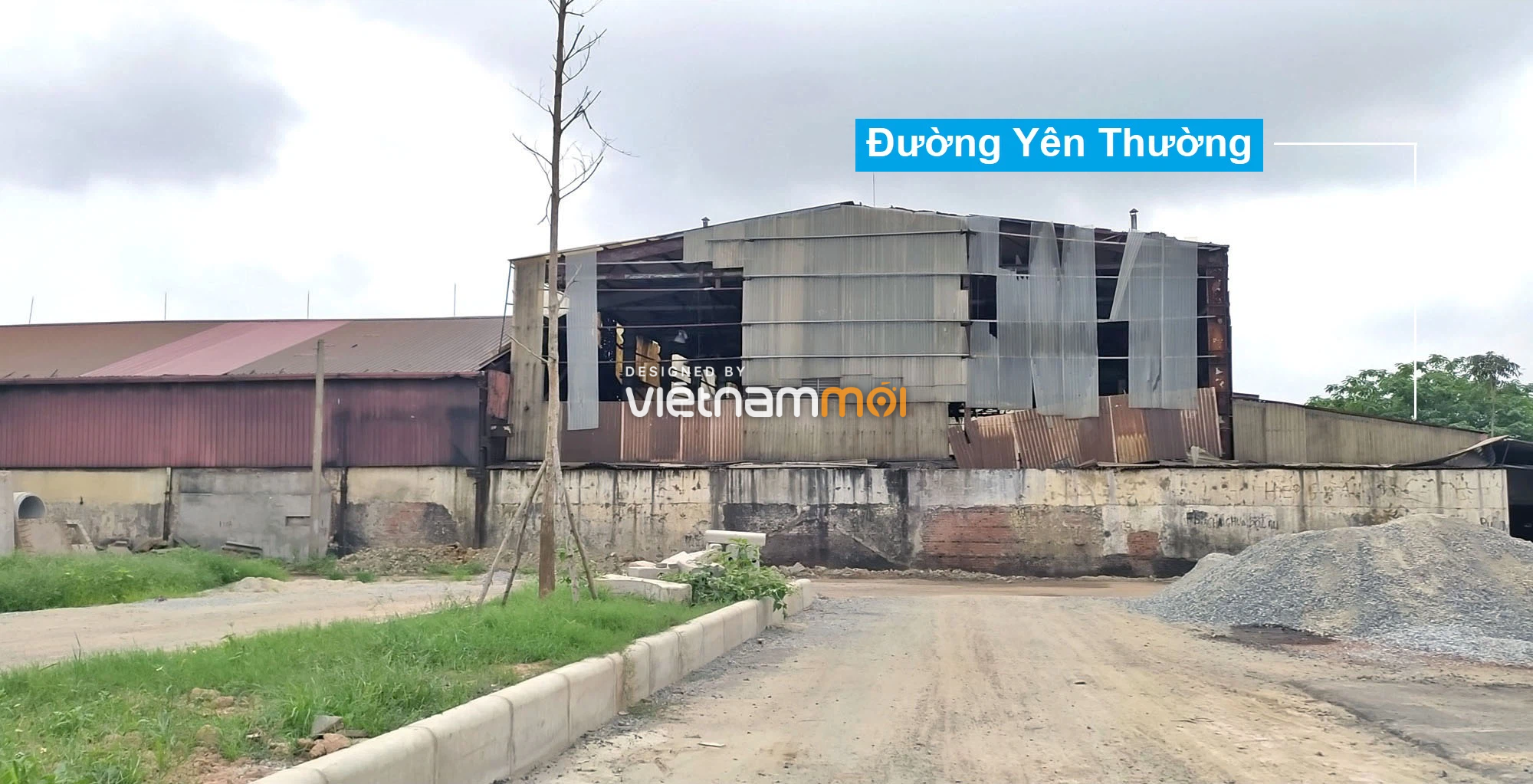 Toàn cảnh tuyến đường 40 m qua xã Yên Viên, Yên Thường đang mở theo quy hoạch ở Hà Nội - Ảnh 3.