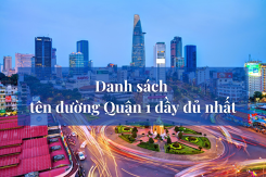 Danh sách tên đường Quận 1 đầy đủ nhất