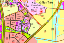 Bản đồ quy hoạch giao thông xã Nam Triều, Phú Xuyên, Hà Nội
