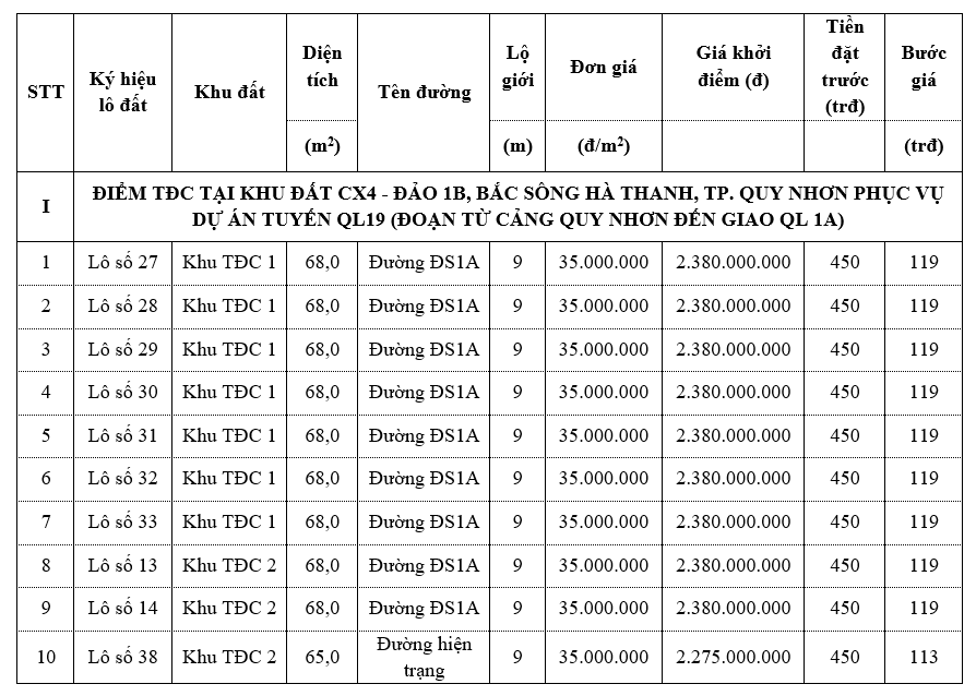 Bình Định đấu giá 30 lô đất tại đảo 1B Bắc sông Hà Thanh, TP Quy Nhơn - Ảnh 3. Bình Định đấu giá 30 lô đất tại đảo 1B Bắc sông Hà Thanh, TP Quy Nhơn - Ảnh 3.