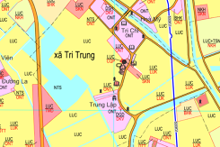 Bản đồ quy hoạch sử dụng đất xã Tri Trung, Phú Xuyên, Hà Nội