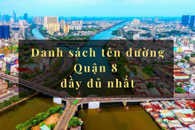 Danh sách tên đường Quận 8 đầy đủ nhất