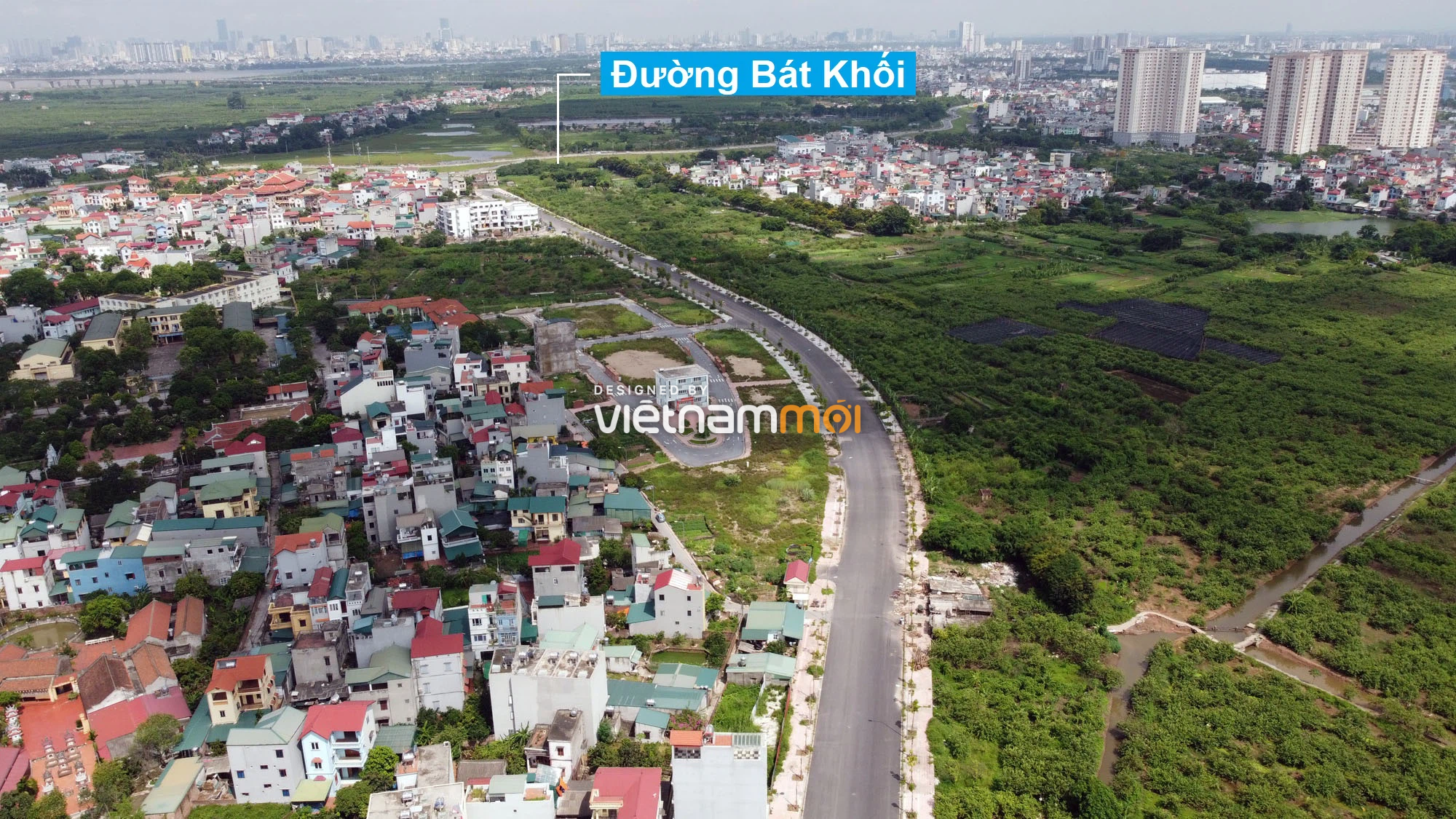 Toàn cảnh đường nối Bát Khối - QL1A đang mở theo quy hoạch ở quận Long Biên, Hà Nội - Ảnh 6.