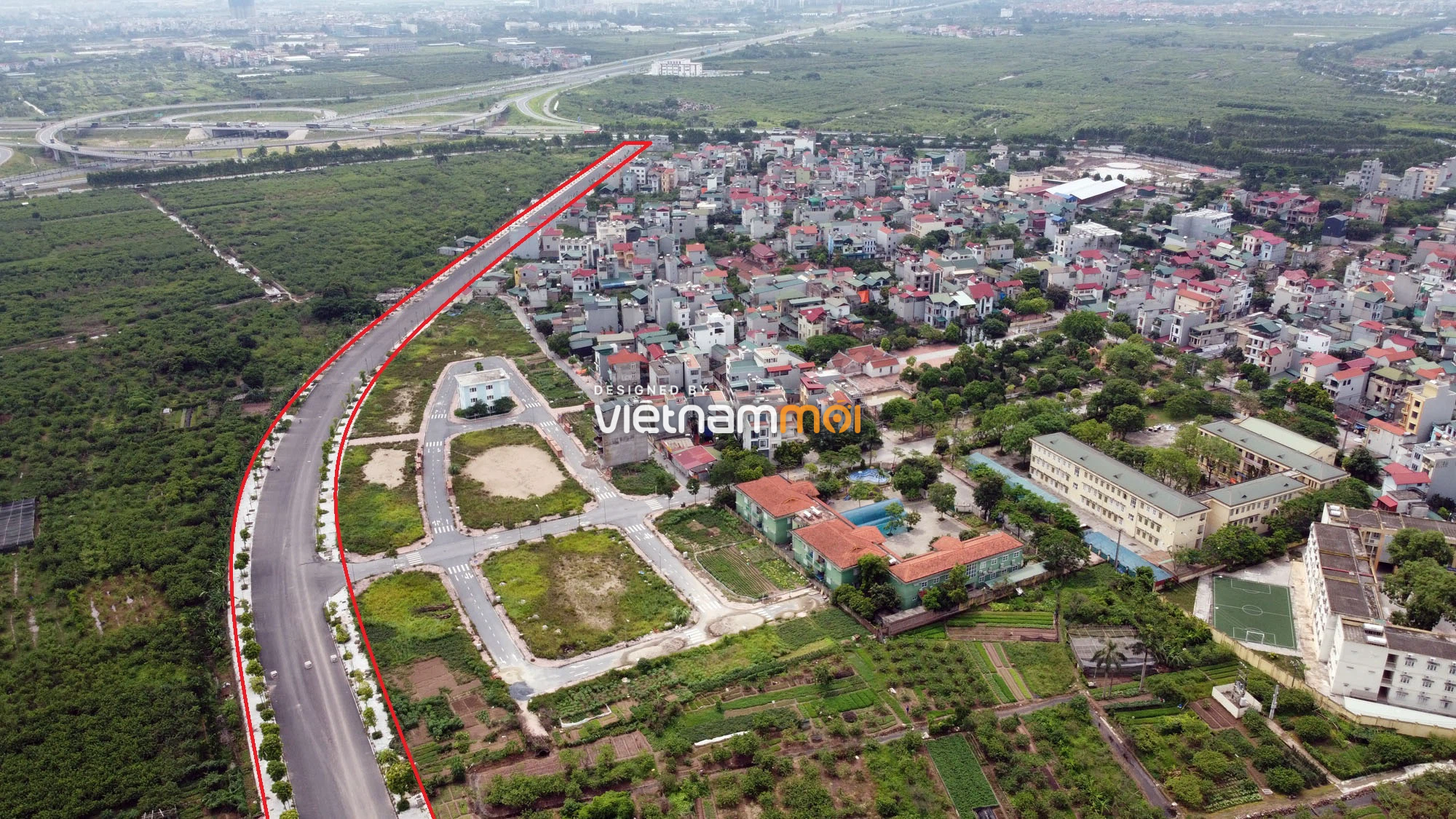 Toàn cảnh đường nối Bát Khối - QL1A đang mở theo quy hoạch ở quận Long Biên, Hà Nội - Ảnh 8.