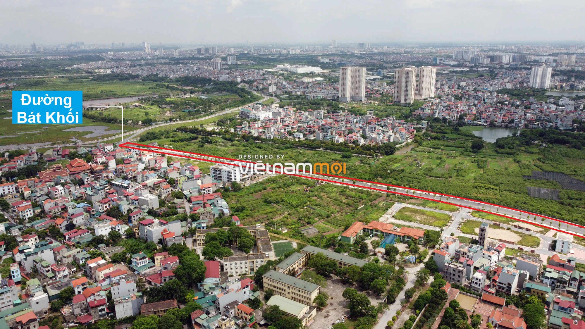 Toàn cảnh đường nối Bát Khối - QL1A đang mở theo quy hoạch ở quận Long Biên, Hà Nội - Ảnh 12.