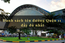 Danh sách tên đường Quận 11 đầy đủ nhất