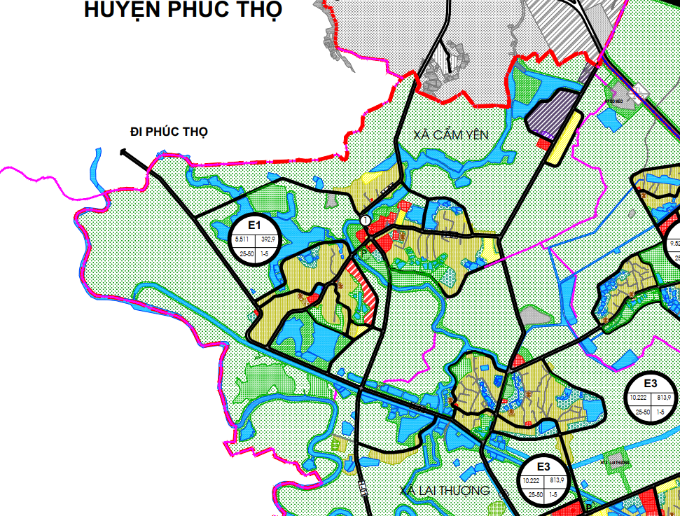 Bản đồ quy hoạch sử dụng đất xã Cẩm Yên, Thạch Thất, Hà Nội - Ảnh 2.