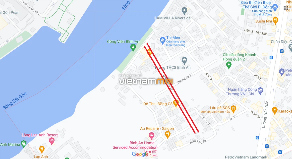 Đường sẽ mở theo quy hoạch ở phường Bình An, quận 2, TP HCM (phần 3) - Ảnh 4. Đường sẽ mở theo quy hoạch ở phường Bình An, quận 2, TP HCM (phần 3) - Ảnh 4.