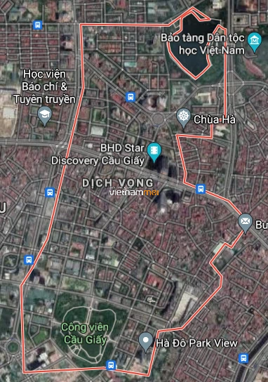 Bản đồ quy hoạch sử dụng đất phường Dịch Vọng, Cầu Giấy, Hà Nội - Ảnh 1.