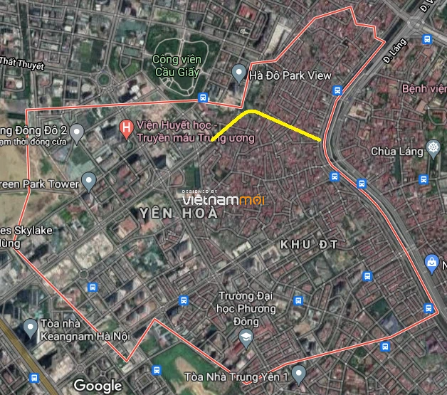 Đường sẽ mở ở phường Yên Hoà, Cầu Giấy, Hà Nội - Ảnh 2. Đường sẽ mở ở phường Yên Hoà, Cầu Giấy, Hà Nội - Ảnh 2.