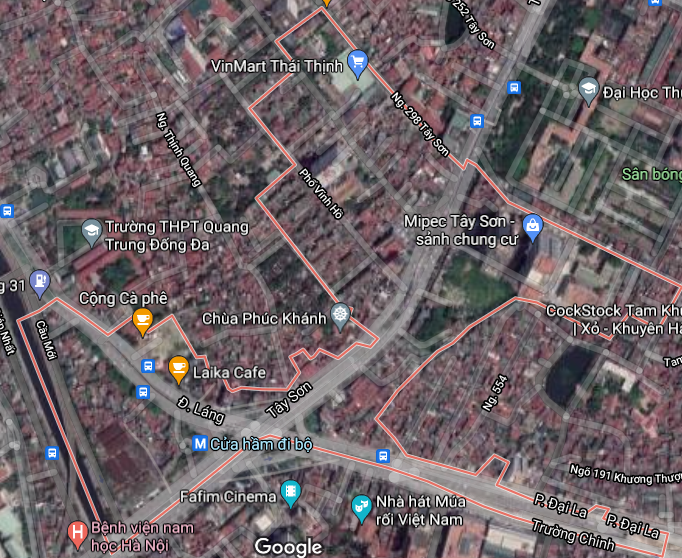 Bản đồ quy hoạch sử dụng đất phường Ngã Tư Sở, Đống Đa, Hà Nội - Ảnh 1.
