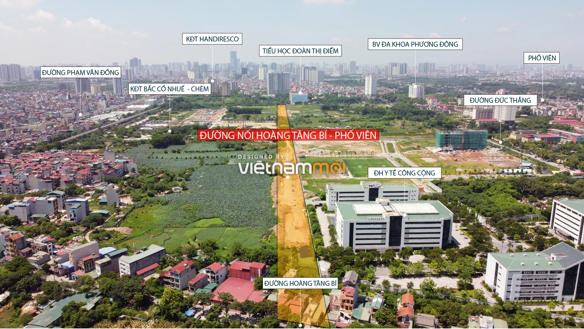 Toàn cảnh tuyến đường nối Hoàng Tăng Bí - Phố Viên đang mở theo quy hoạch ở Hà Nội - Ảnh 1. Toàn cảnh tuyến đường nối Hoàng Tăng Bí - Phố Viên đang mở theo quy hoạch ở Hà Nội - Ảnh 1.