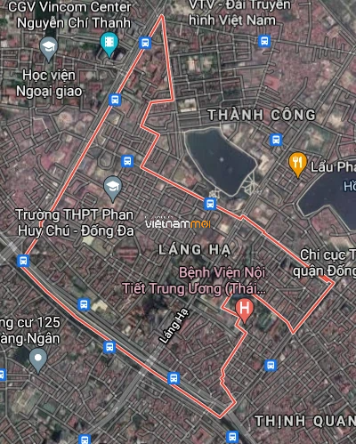 Bản đồ quy hoạch sử dụng đất phường Láng Hạ, Đống Đa, Hà Nội - Ảnh 1.