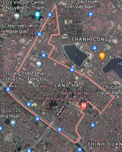 Bản đồ quy hoạch giao thông phường Láng Hạ, Đống Đa, Hà Nội - Ảnh 1.