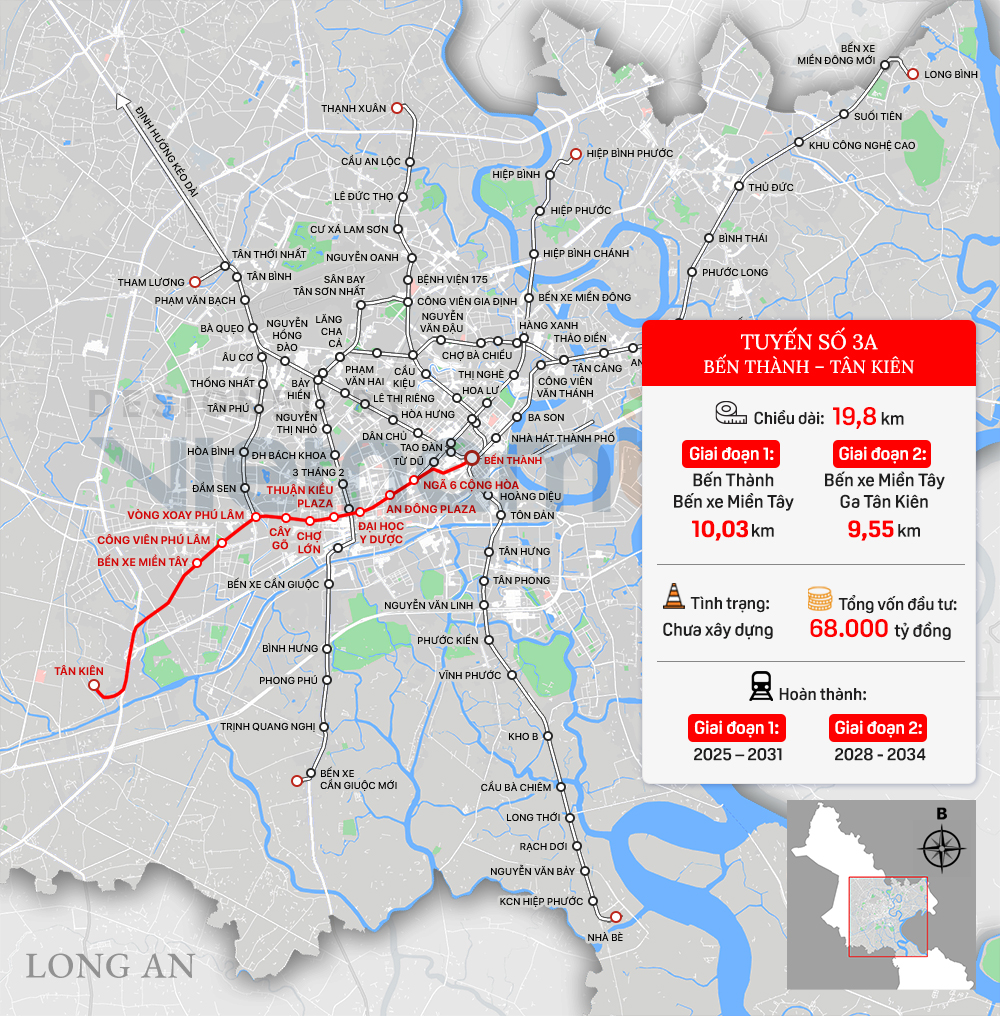 8 tuyến đường sắt đô thị của TP HCM: Metro số 1 chạy thương mại năm 2022, Metro số 2 GPMB xong trong năm nay - Ảnh 8. 8 tuyến đường sắt đô thị của TP HCM: Metro số 1 chạy thương mại năm 2022, Metro số 2 GPMB xong trong năm nay - Ảnh 8.