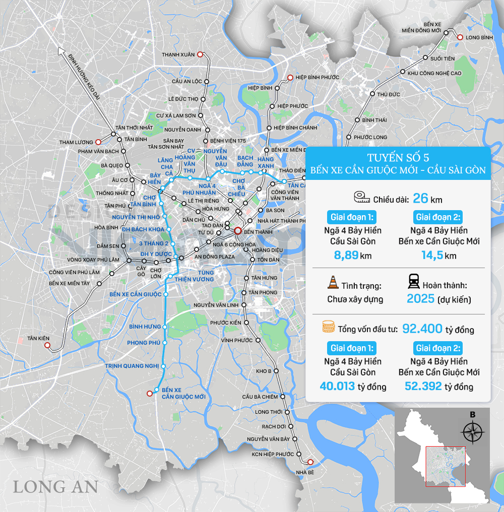 8 tuyến đường sắt đô thị của TP HCM: Metro số 1 chạy thương mại năm 2022, Metro số 2 GPMB xong trong năm nay - Ảnh 11. 8 tuyến đường sắt đô thị của TP HCM: Metro số 1 chạy thương mại năm 2022, Metro số 2 GPMB xong trong năm nay - Ảnh 11.