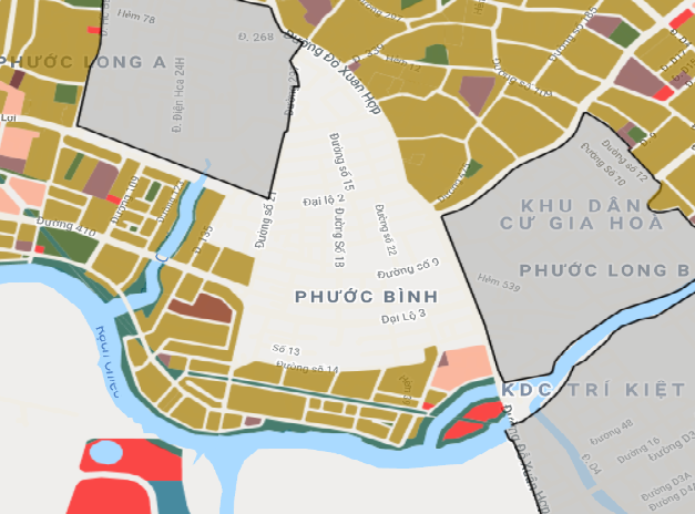 Bản đồ quy hoạch sử dụng đất phường Phước Bình, quận 9, TP Thủ Đức - Ảnh 2. Bản đồ quy hoạch sử dụng đất phường Phước Bình, quận 9, TP Thủ Đức - Ảnh 2.
