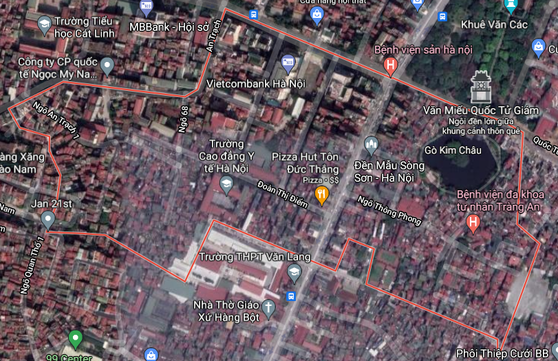 Bản đồ quy hoạch sử dụng đất phường Quốc Tử Giám, Đống Đa, Hà Nội - Ảnh 1.